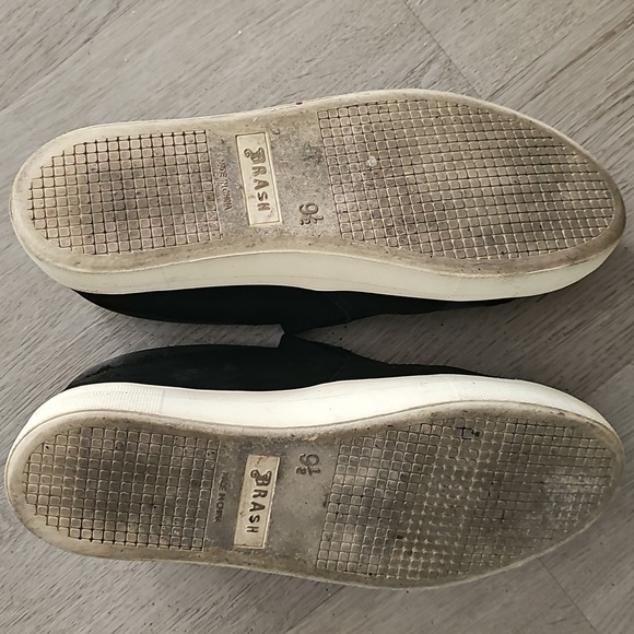 Brash Black Floral Embroidered Kids Sneakers - Picture 3 of 4